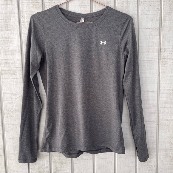Under Armour Tops - 🩶 Under Armour HeatGear‎ Grey Base Layer Top S Athletic Athleisure
